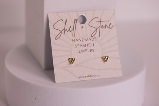 Coastal Triangle Petite Studs