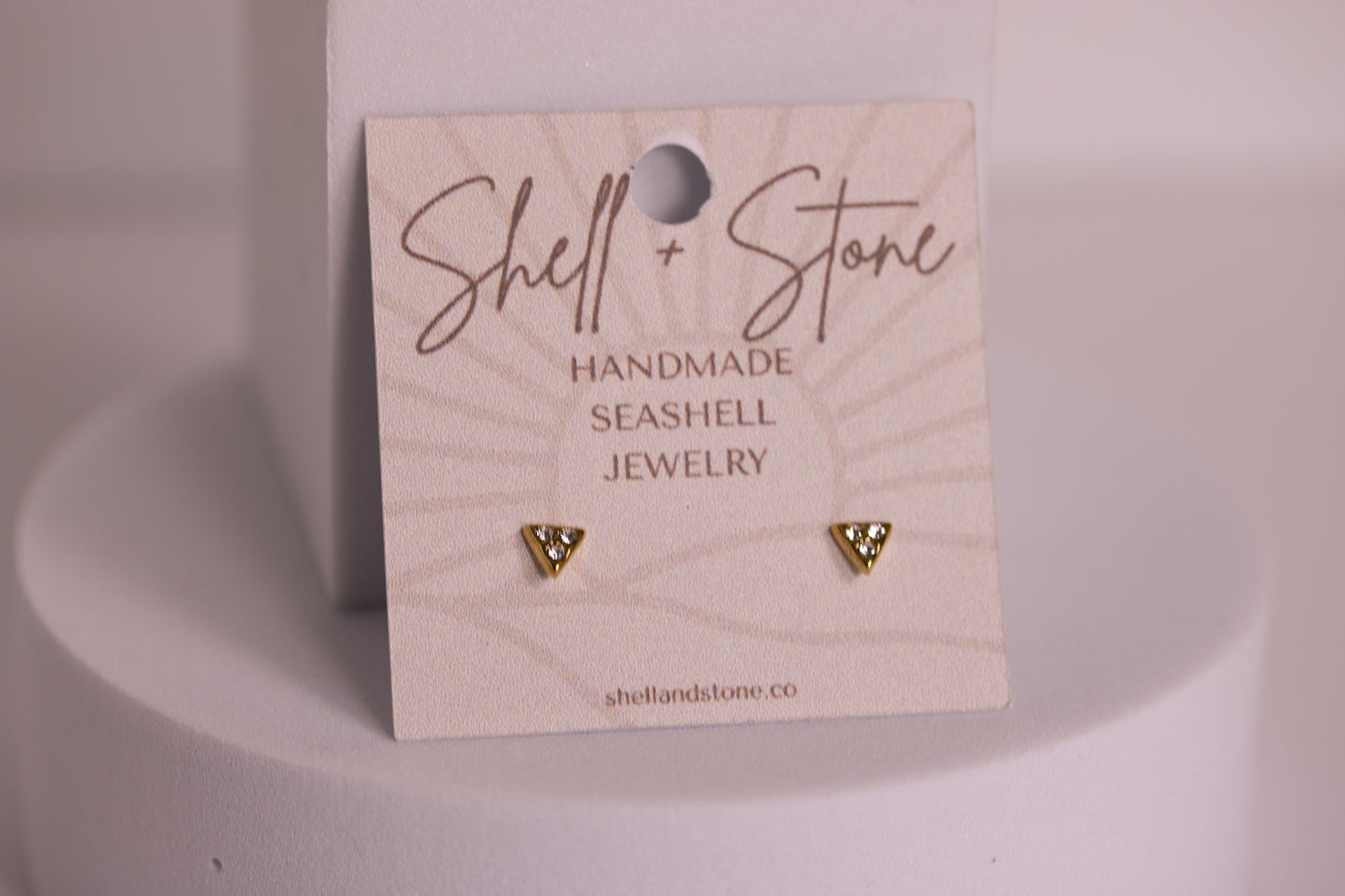 Coastal Triangle Petite Studs