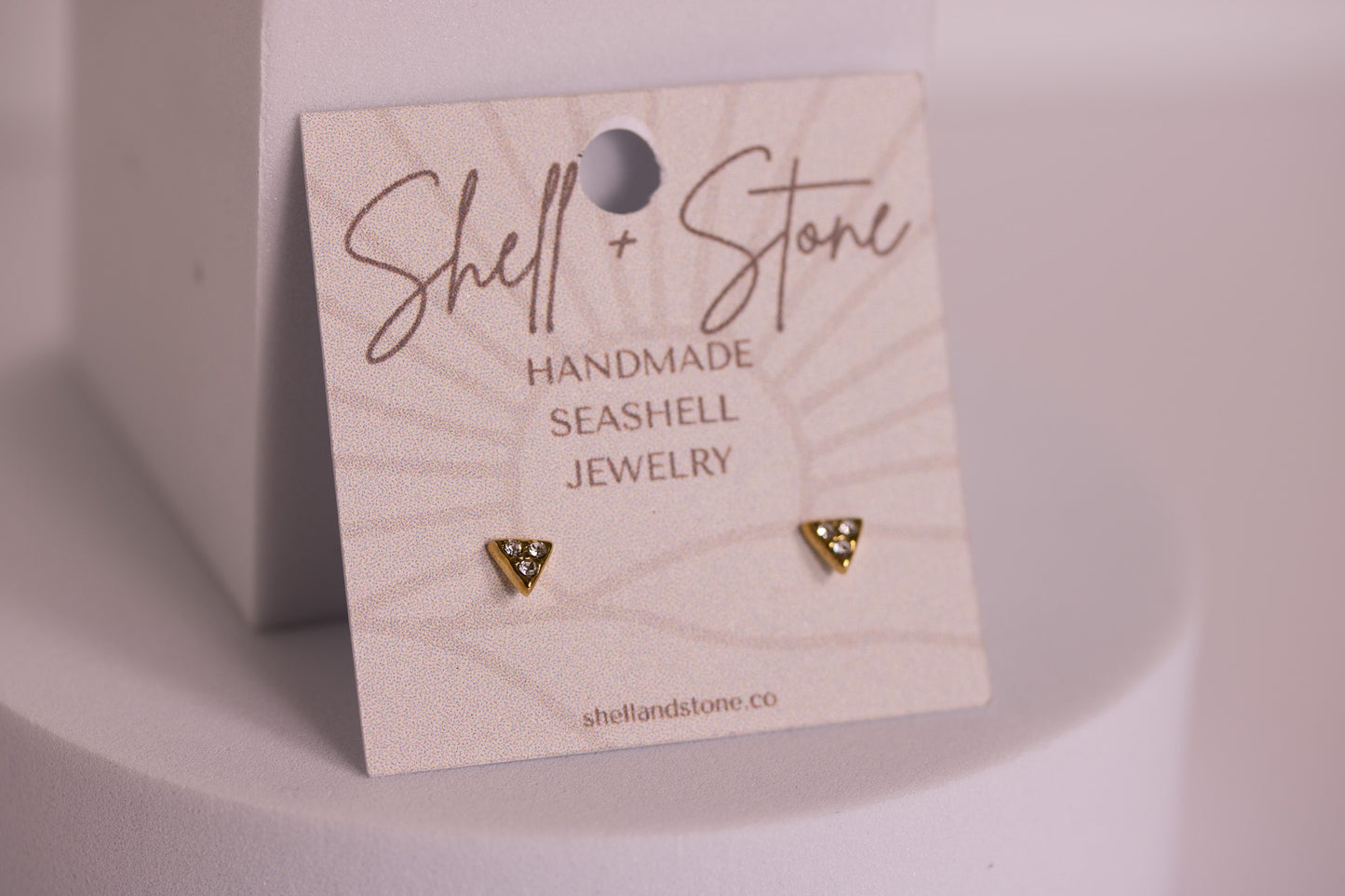 Coastal Triangle Petite Studs