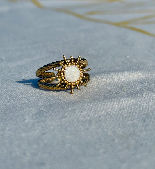 Sunwashed Ring in Black + White