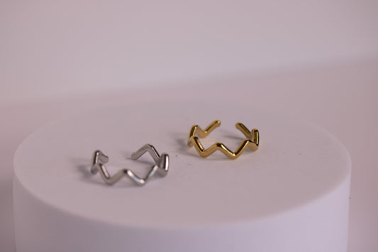 Swell Ring in Silver + Gold