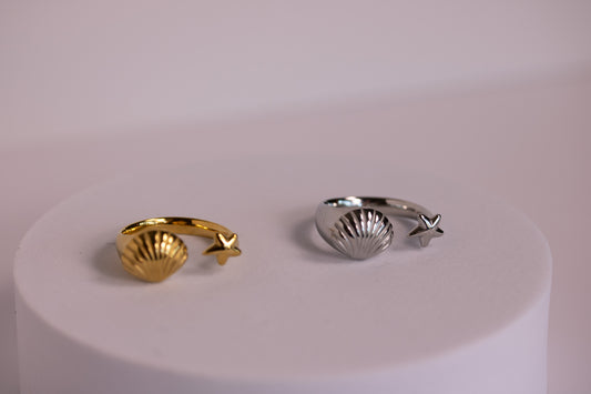 Seamist Ring in Silver + Gold