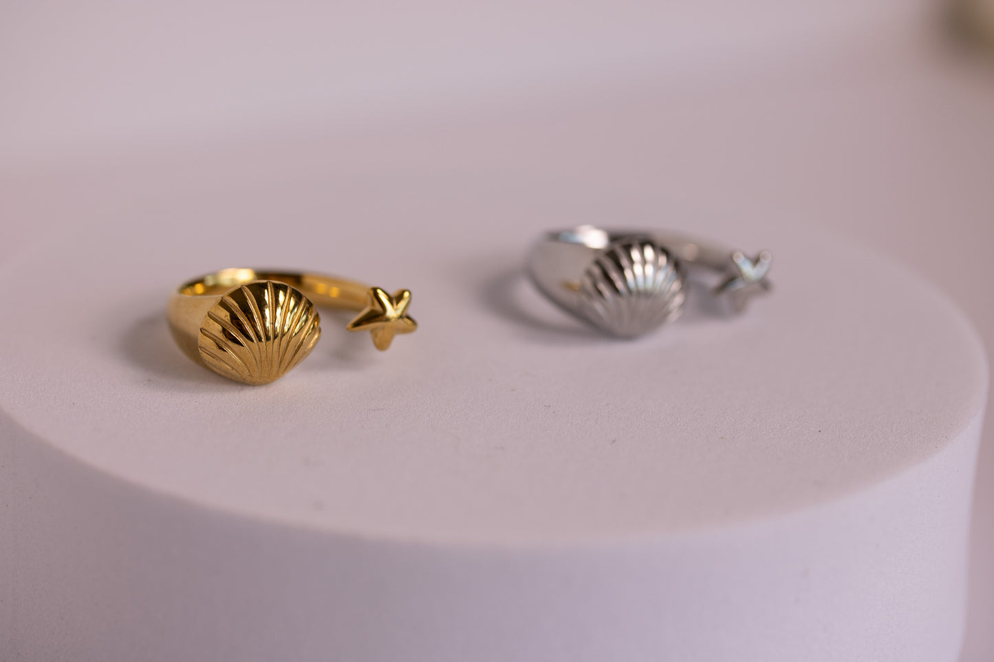 Seamist Ring in Silver + Gold