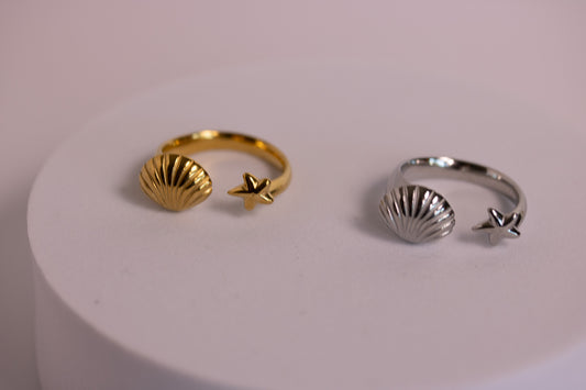 Seamist Ring in Silver + Gold