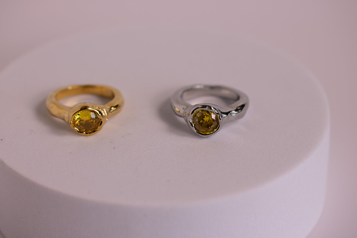 Golden Hour Gem Ring in Silver + Gold