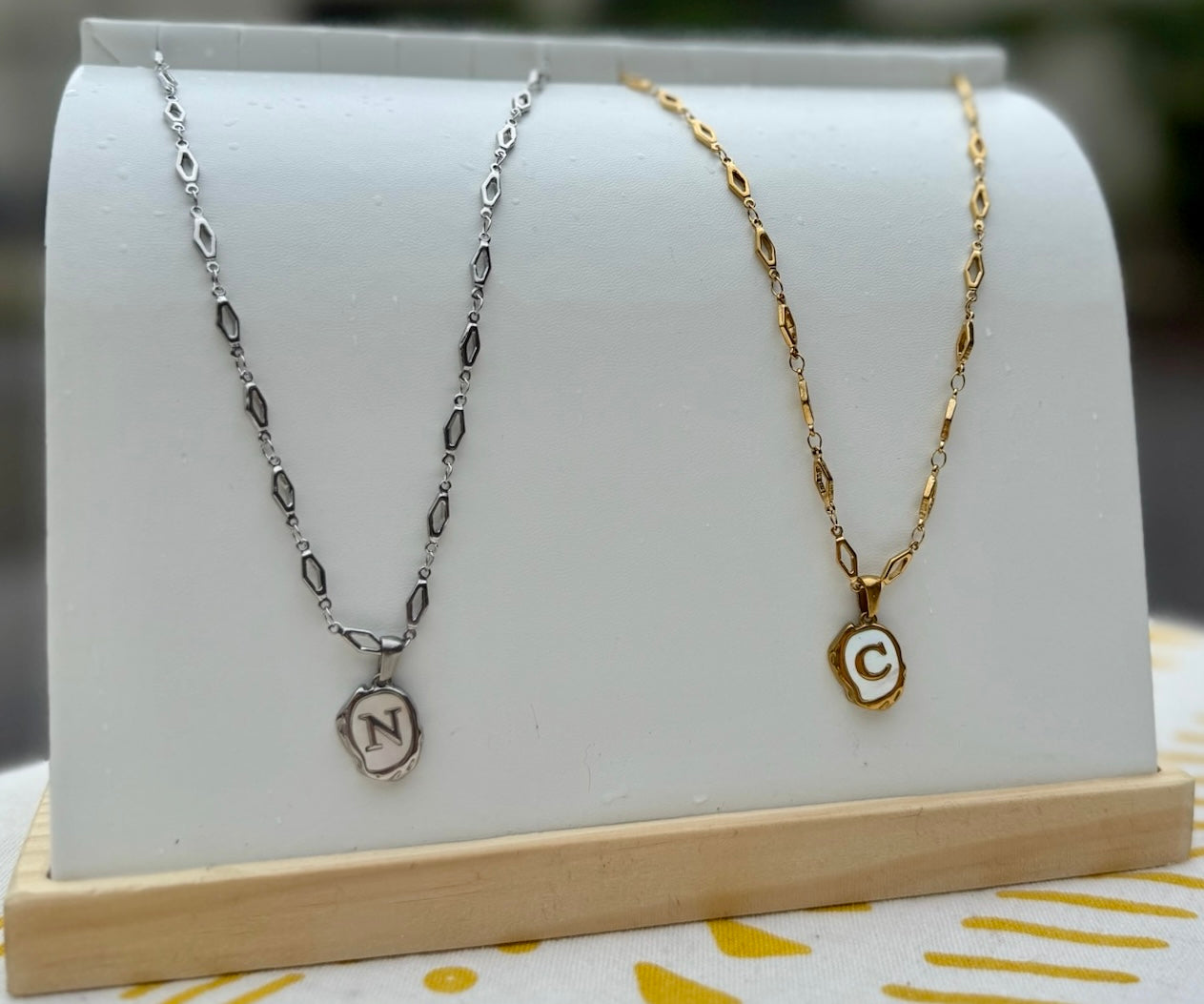 The Seaside Initial Necklace - Vintage Voyage Edition