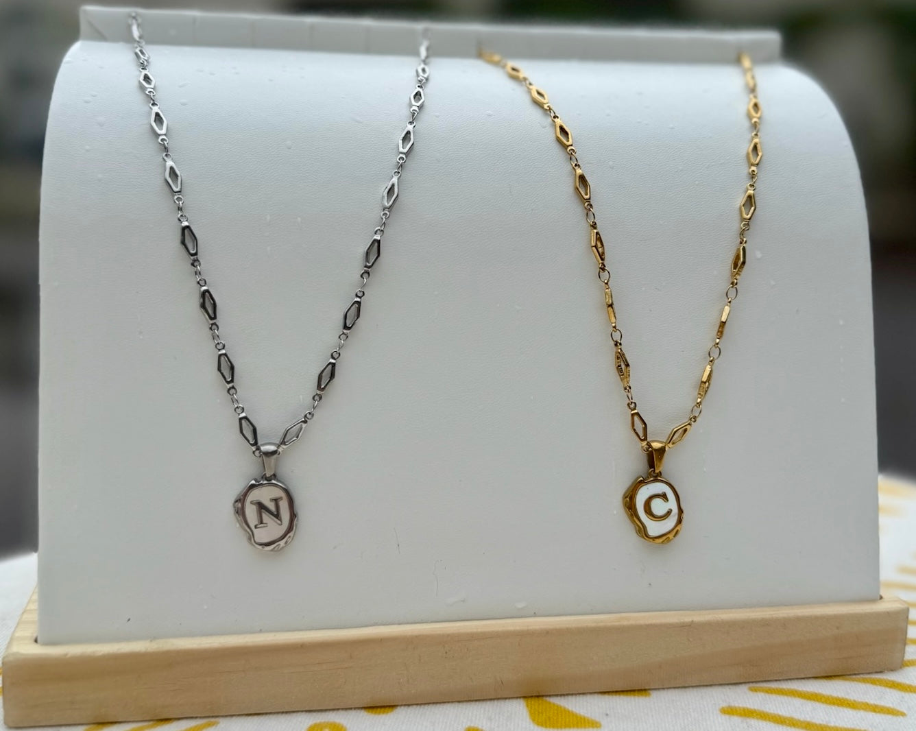 The Seaside Initial Necklace - Vintage Voyage Edition