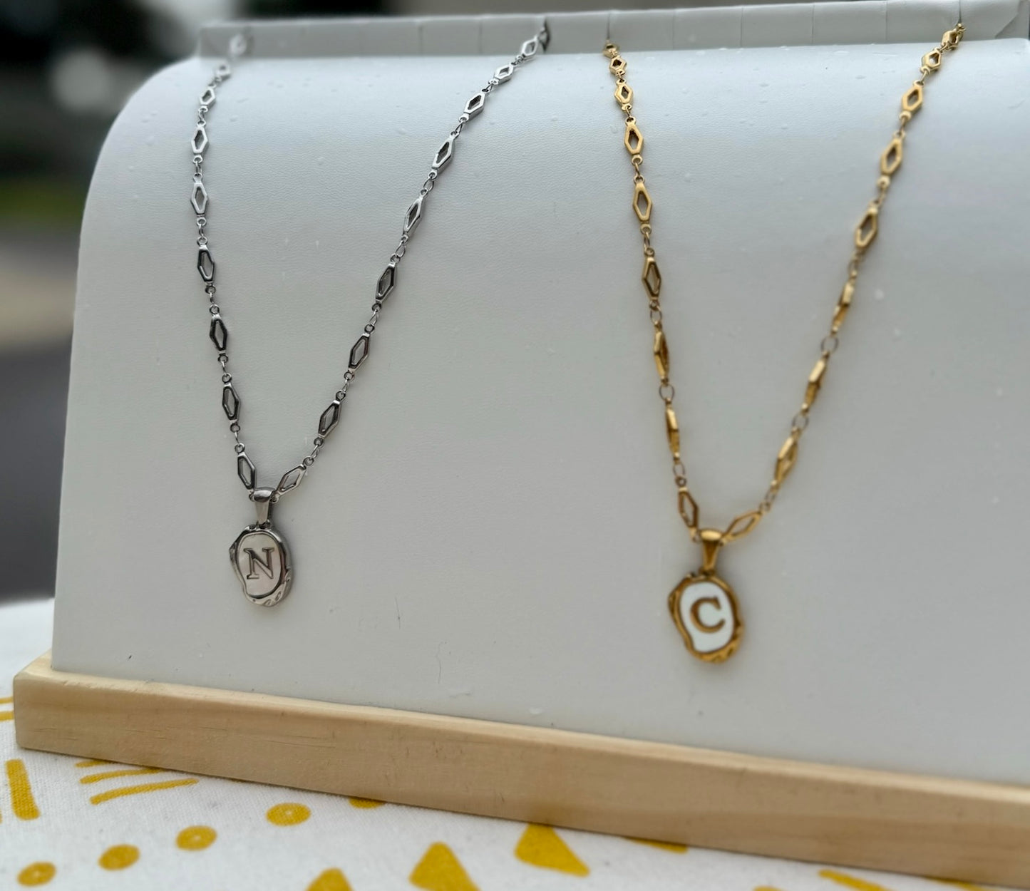 The Seaside Initial Necklace - Vintage Voyage Edition
