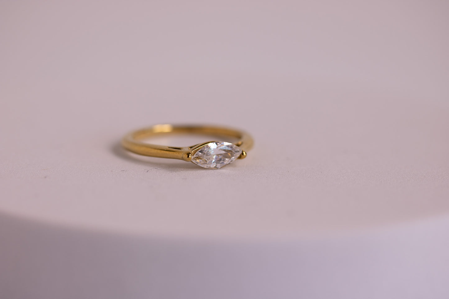 Coastal Marquise Ring in Silver + Gold