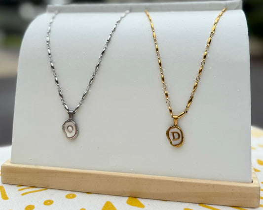 The Seaside Initial Necklace - Bayside Glow Edition