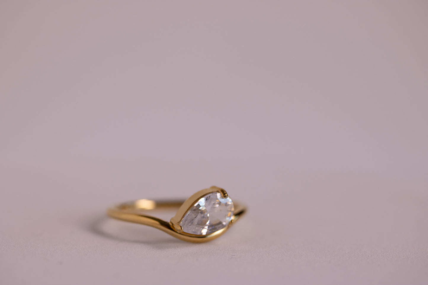 Luminous Teardrop Ring