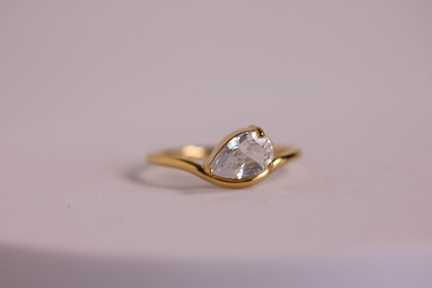 Luminous Teardrop Ring