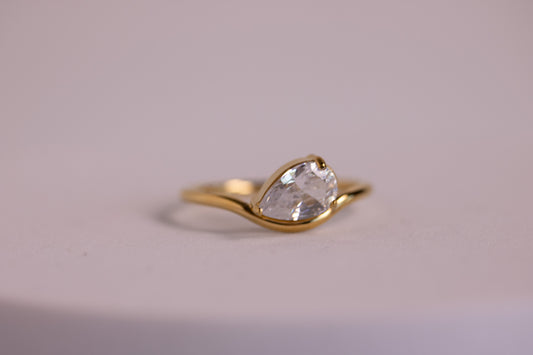 Luminous Teardrop Ring