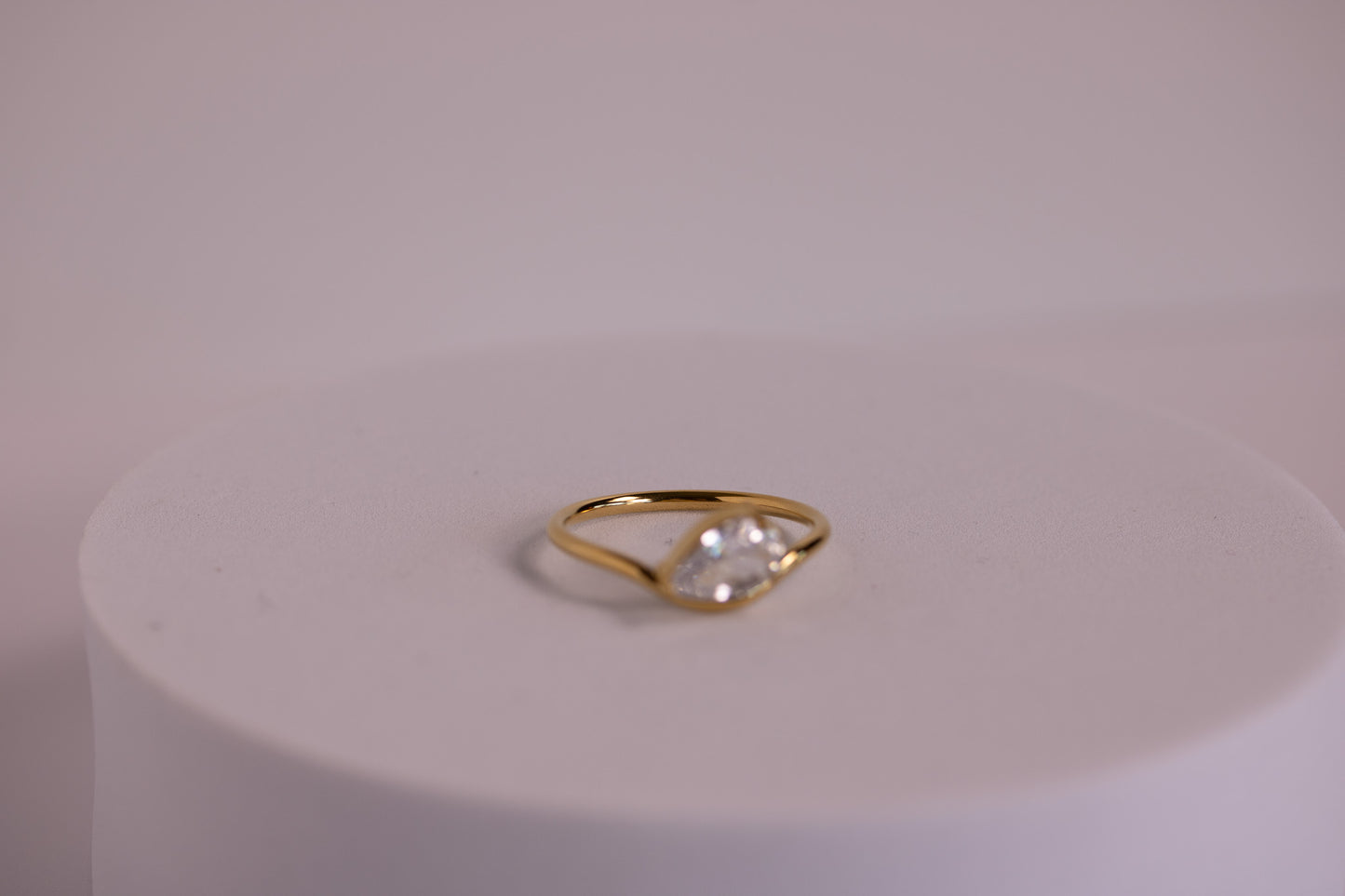 Luminous Teardrop Ring