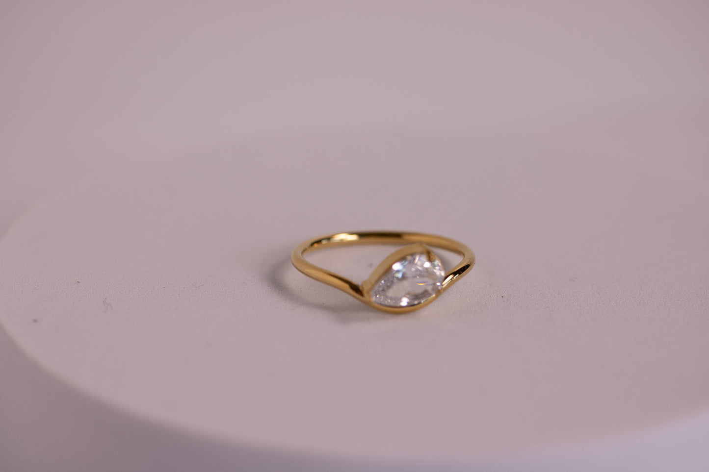 Luminous Teardrop Ring