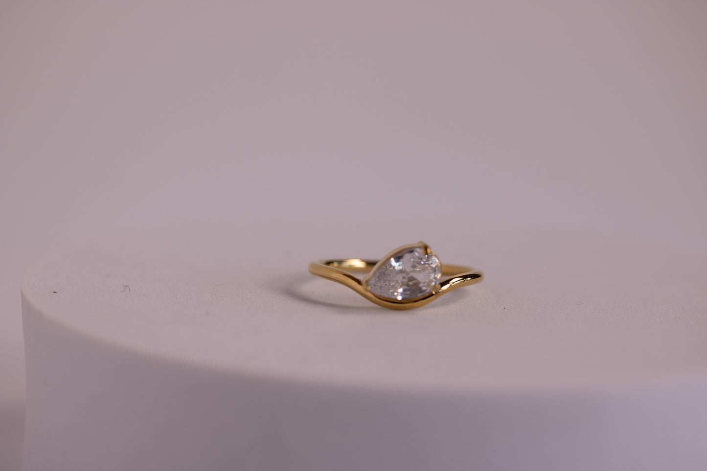 Luminous Teardrop Ring