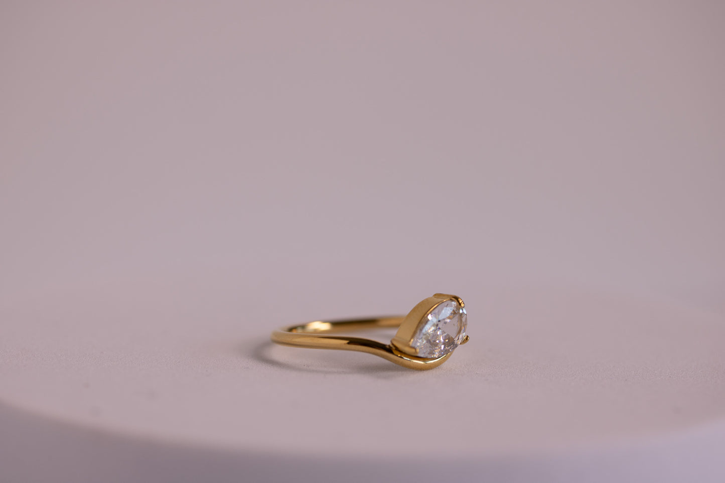 Luminous Teardrop Ring