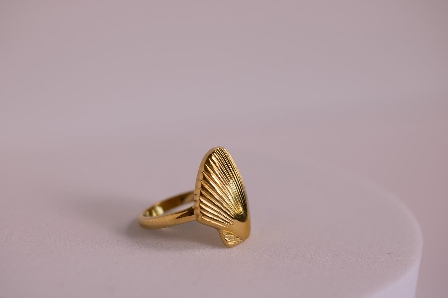 Golden Seashell Ring