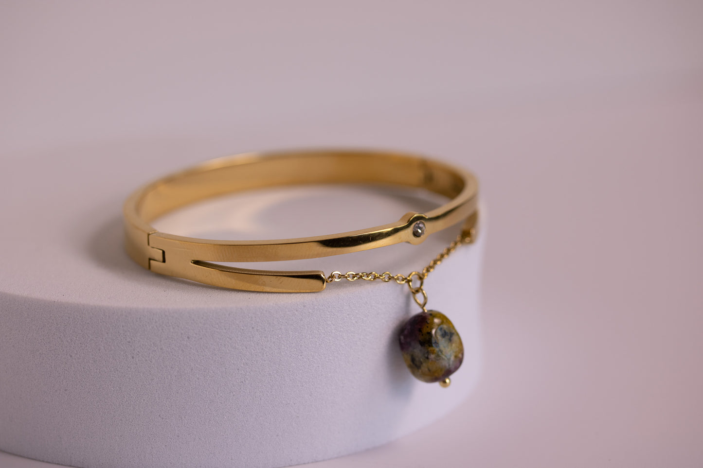 Shoreline Charm Bangle in Green + Blue