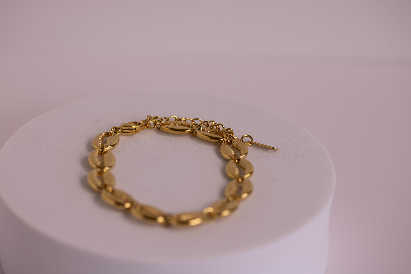 Cowrie Bracelet in Gold, Silver, and Two Toned