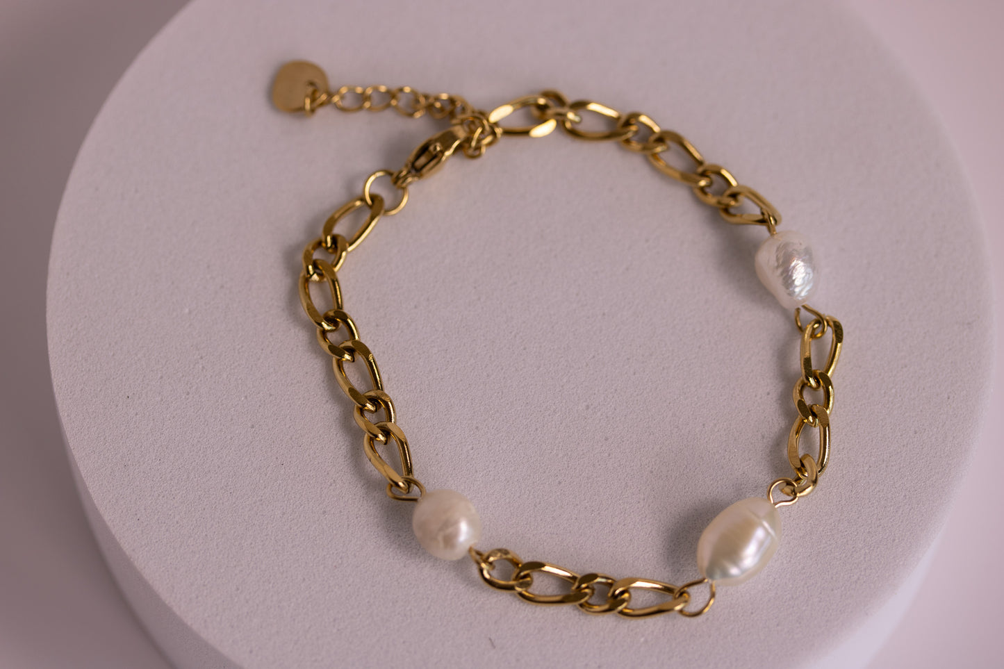 Moonlit Pearl Tether Bracelet