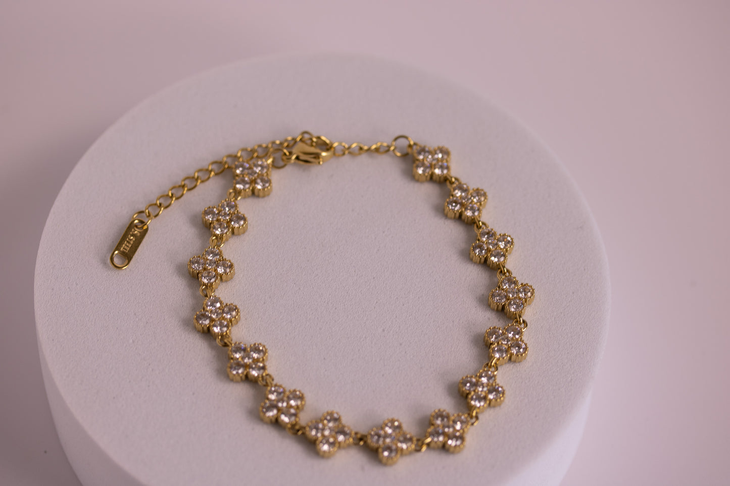 Tidepetal Crystal Bracelet in Silver + Gold