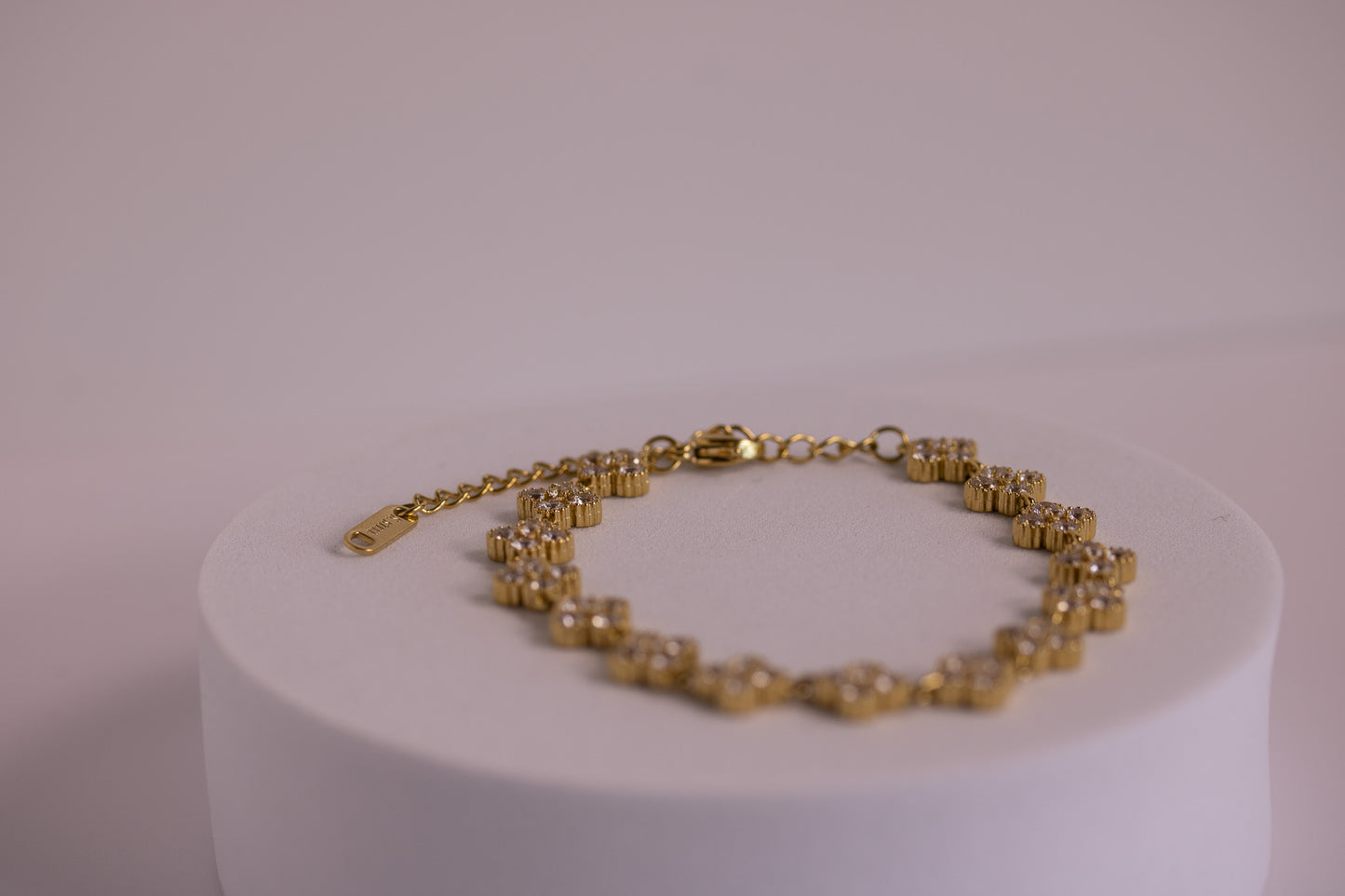 Tidepetal Crystal Bracelet in Silver + Gold