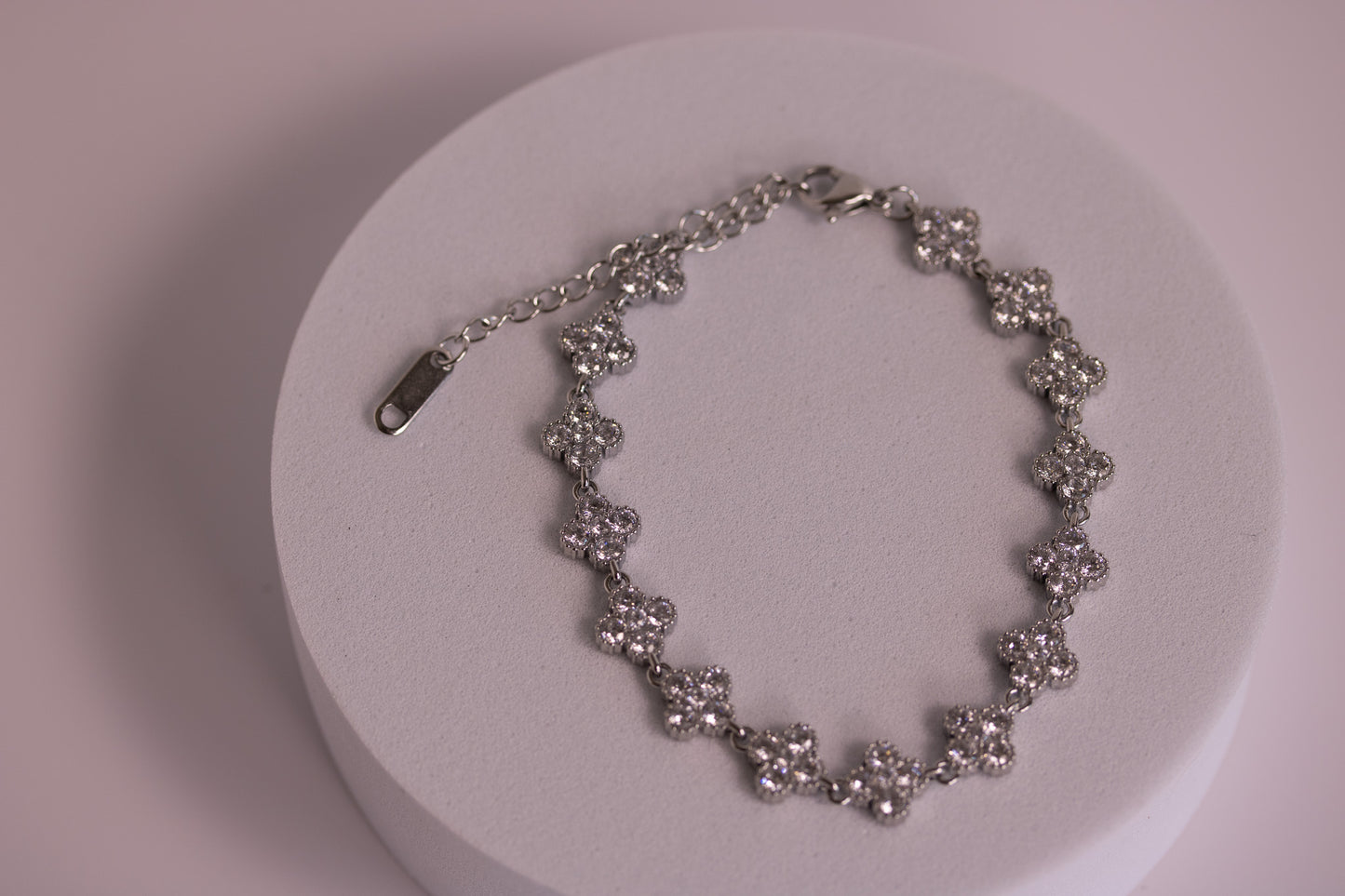 Tidepetal Crystal Bracelet in Silver + Gold