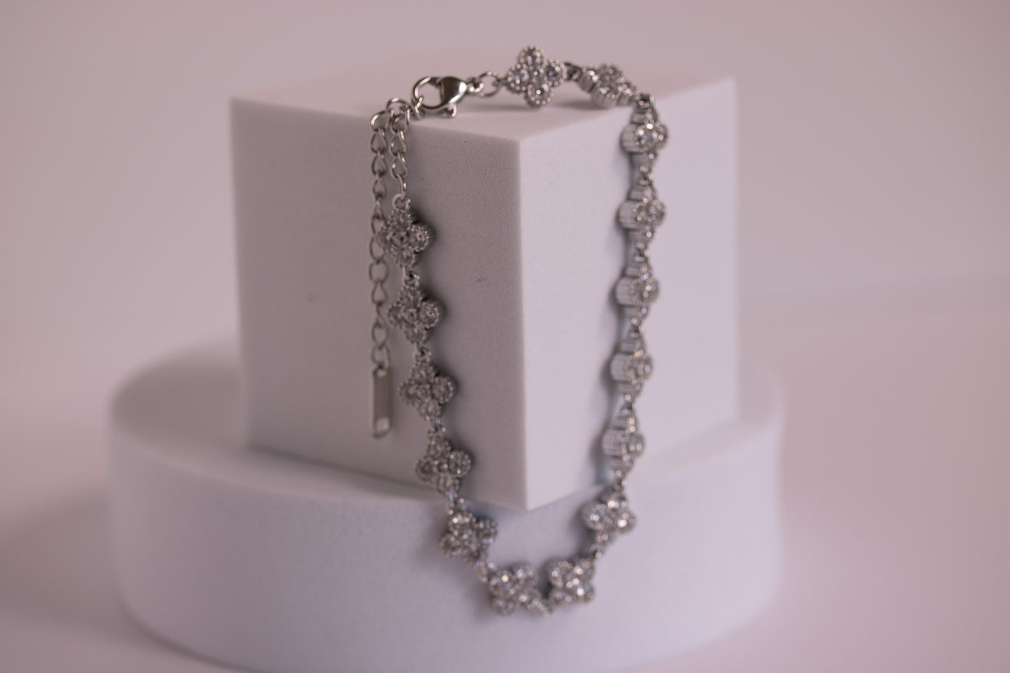 Tidepetal Crystal Bracelet in Silver + Gold