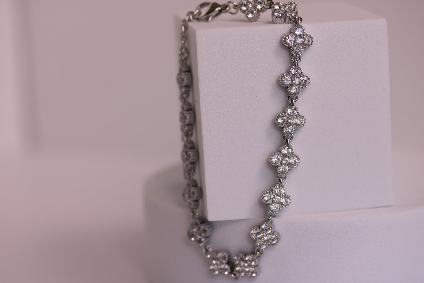 Tidepetal Crystal Bracelet in Silver + Gold