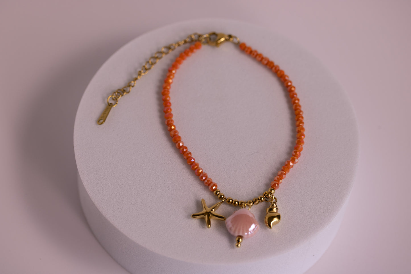 The Coral Kiss Charm Bracelet