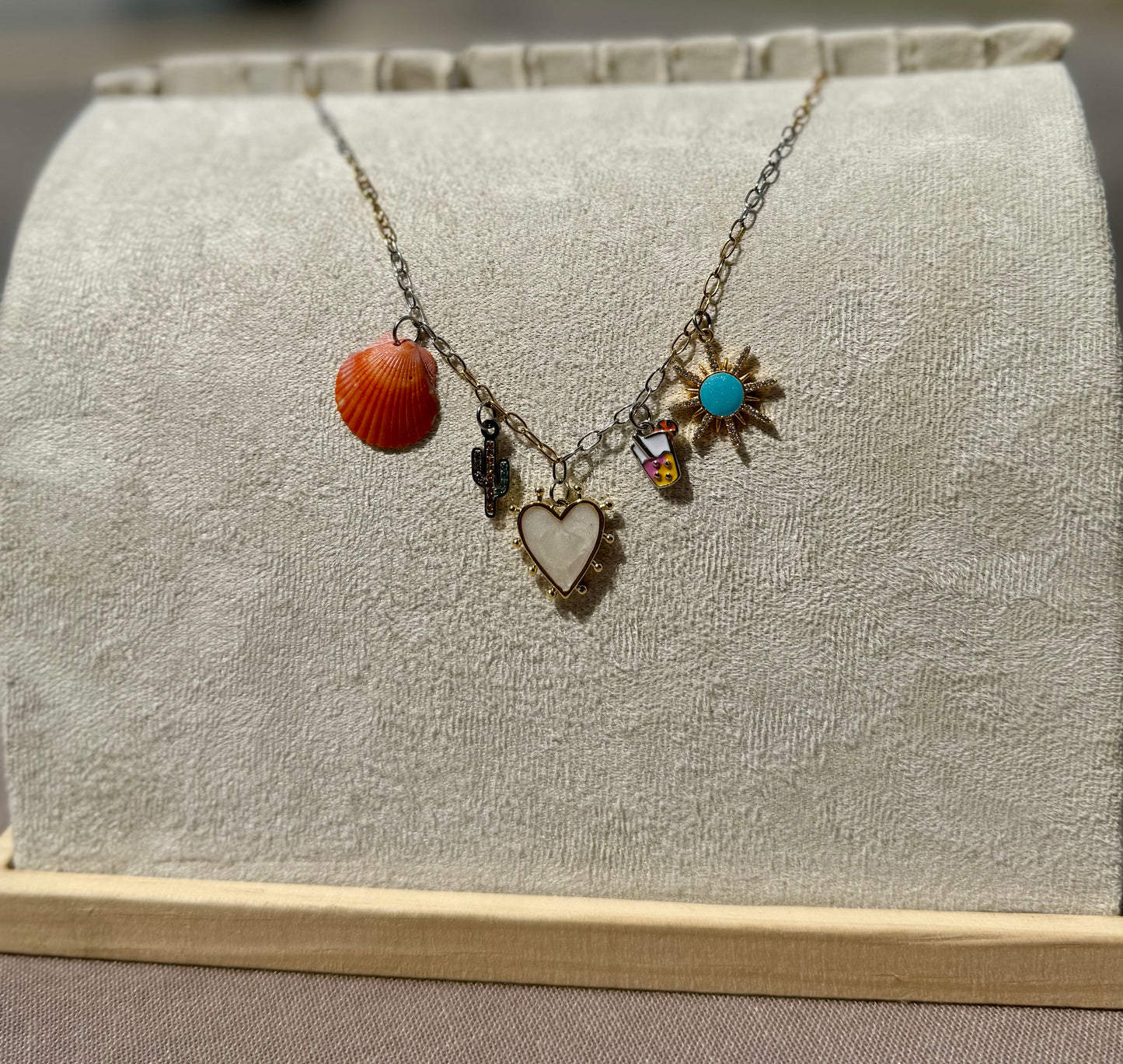 The Charmed Necklace- Desert Meets Sea Two Toned Edition