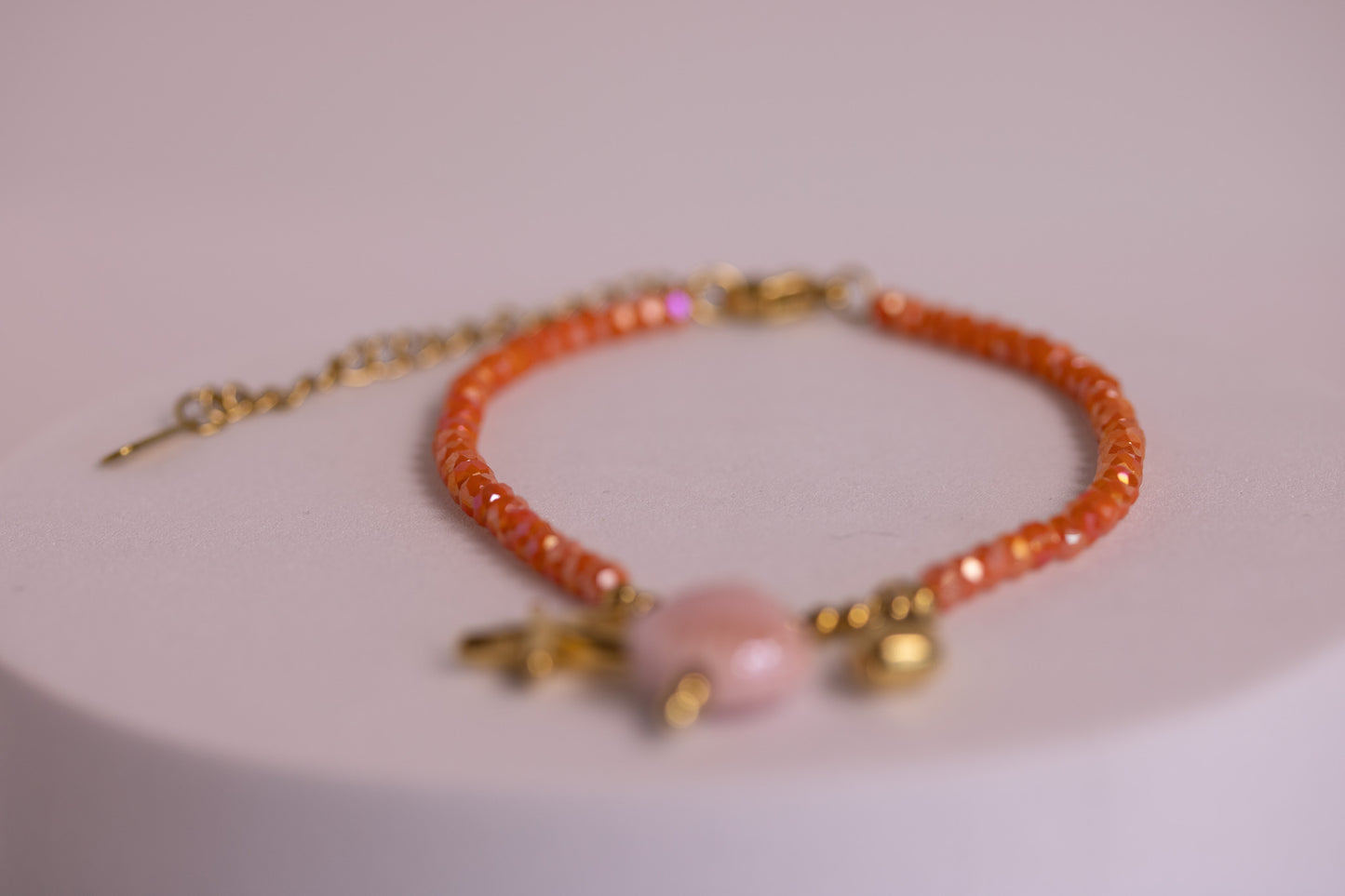 The Coral Kiss Charm Bracelet