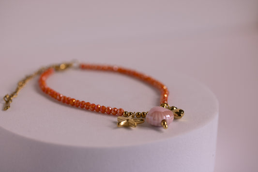 The Coral Kiss Charm Bracelet