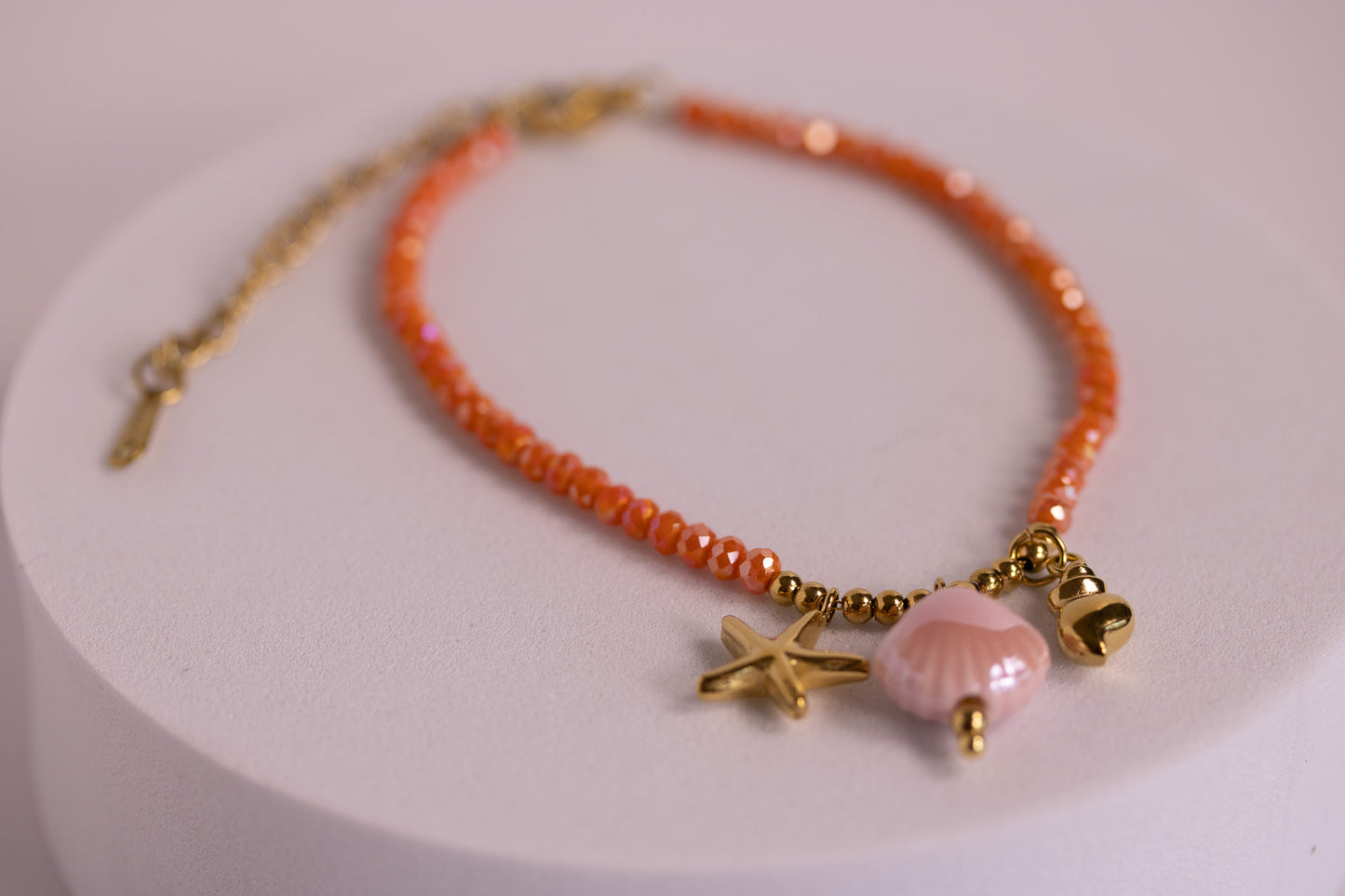 The Coral Kiss Charm Bracelet