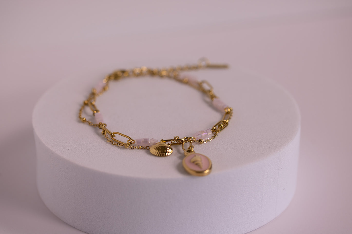 The Seashell Link Charm Bracelet