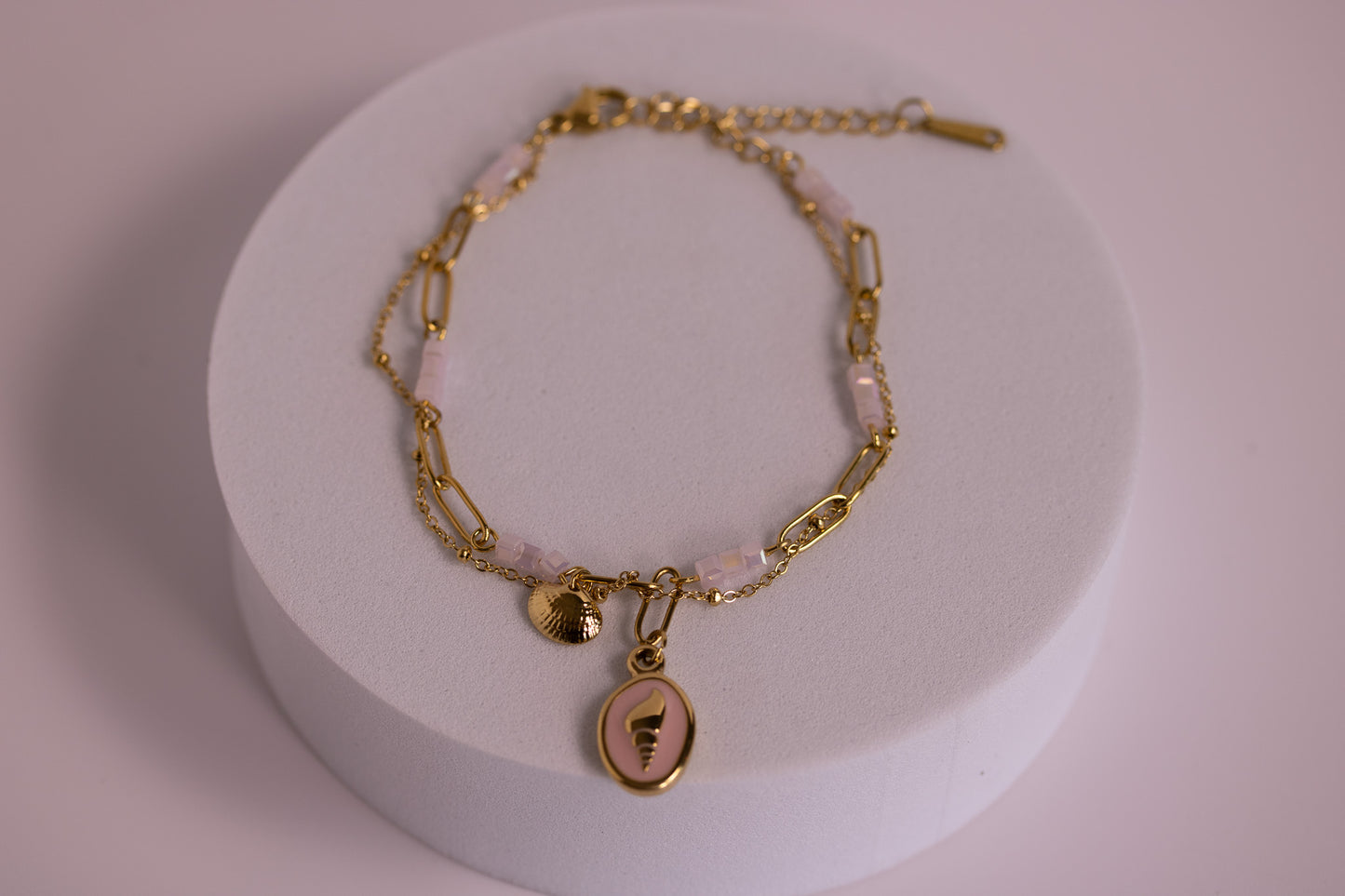 The Seashell Link Charm Bracelet