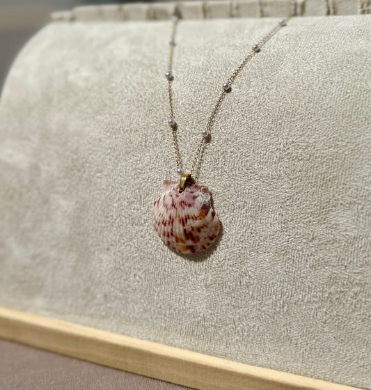 The Pearl Necklace - Golden Petal Seashell Edition