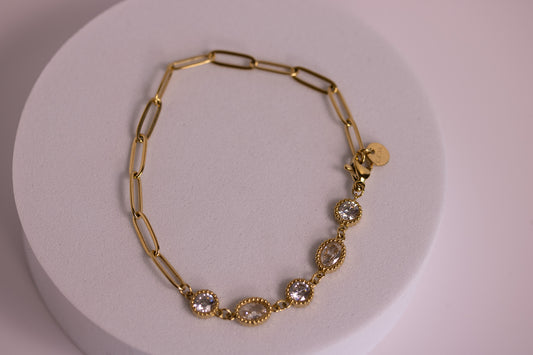 Seaglow Link Bracelet in Silver + Gold