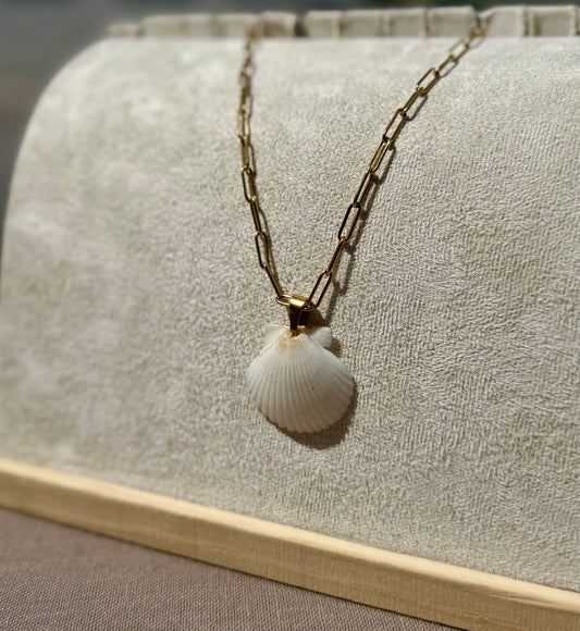 The Paperclip Necklace - Ivory Seashell Edition