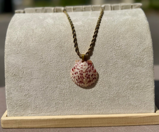 The Braid Necklace - Crimson Seashell Edition
