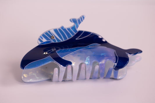 Blue Whale Claw Clip