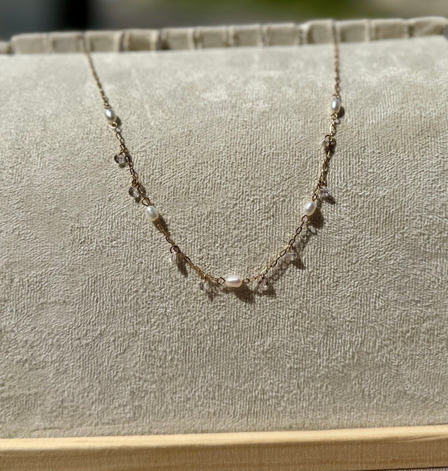 Driftglass + Pearl Necklace