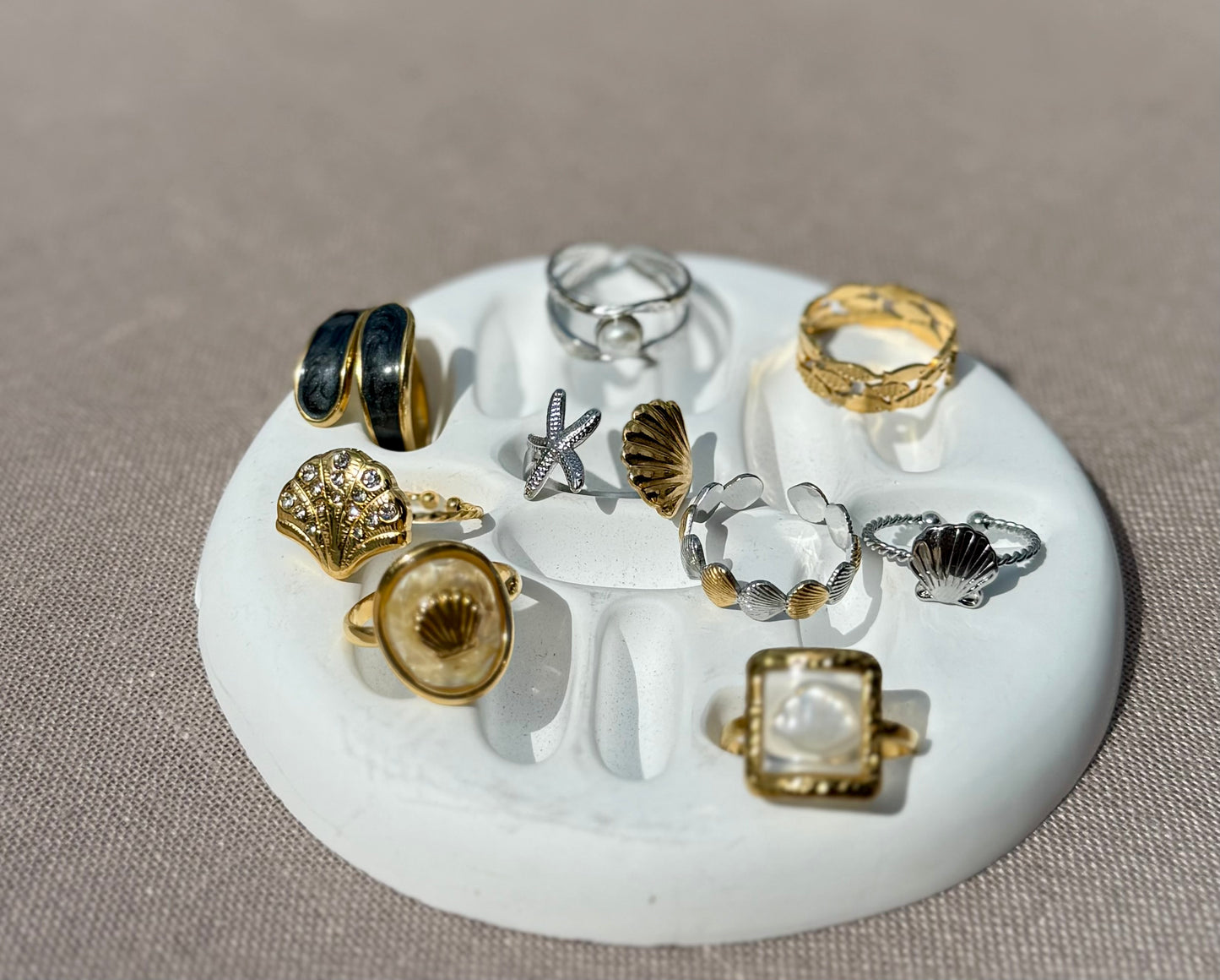 Alivia Crushed Shell Ring