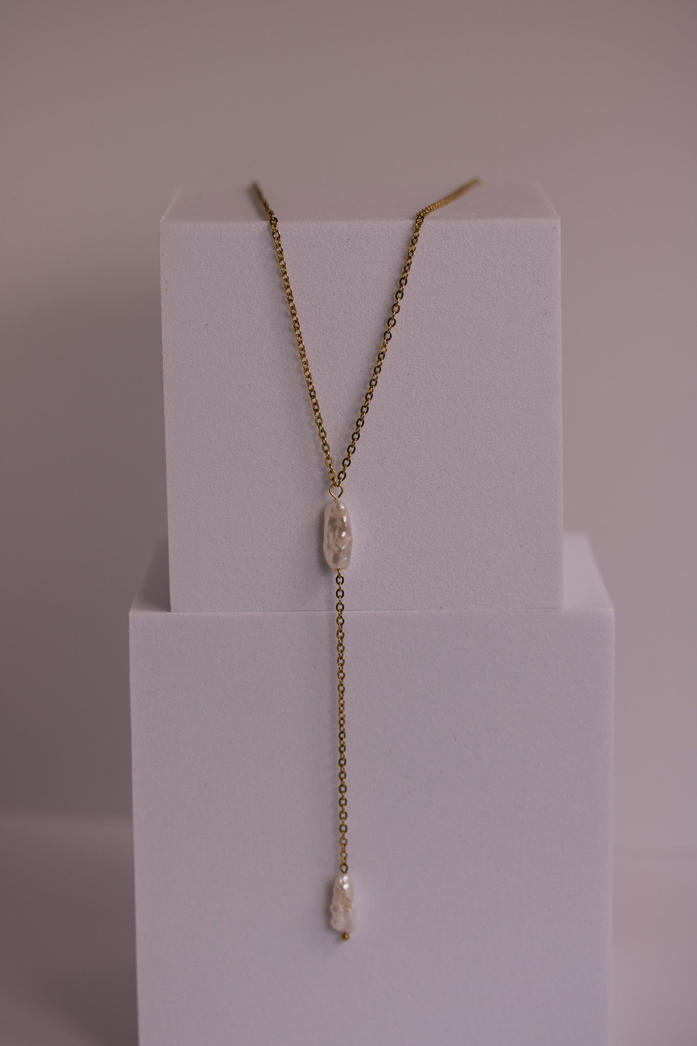 Luna Drip Lariat Necklace