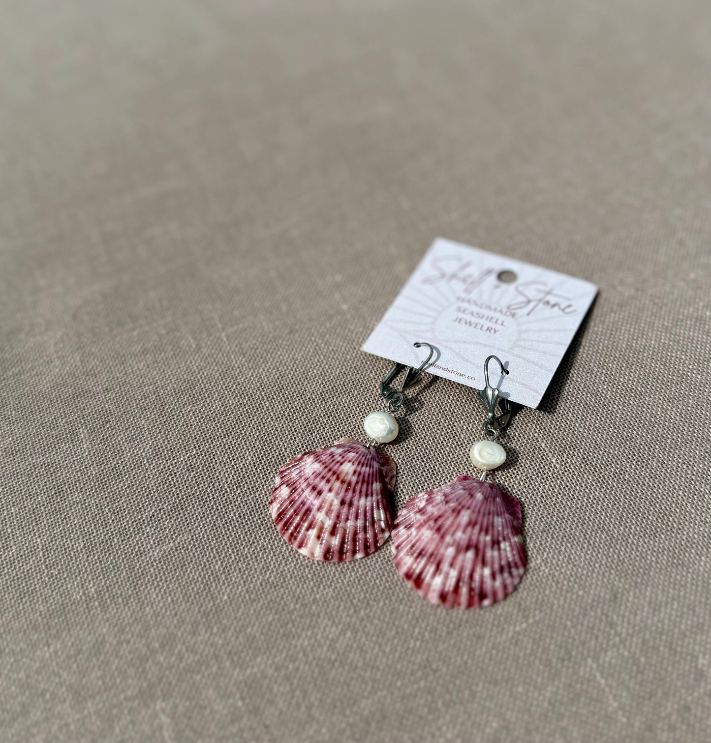 Berry Coast Shell Earrings