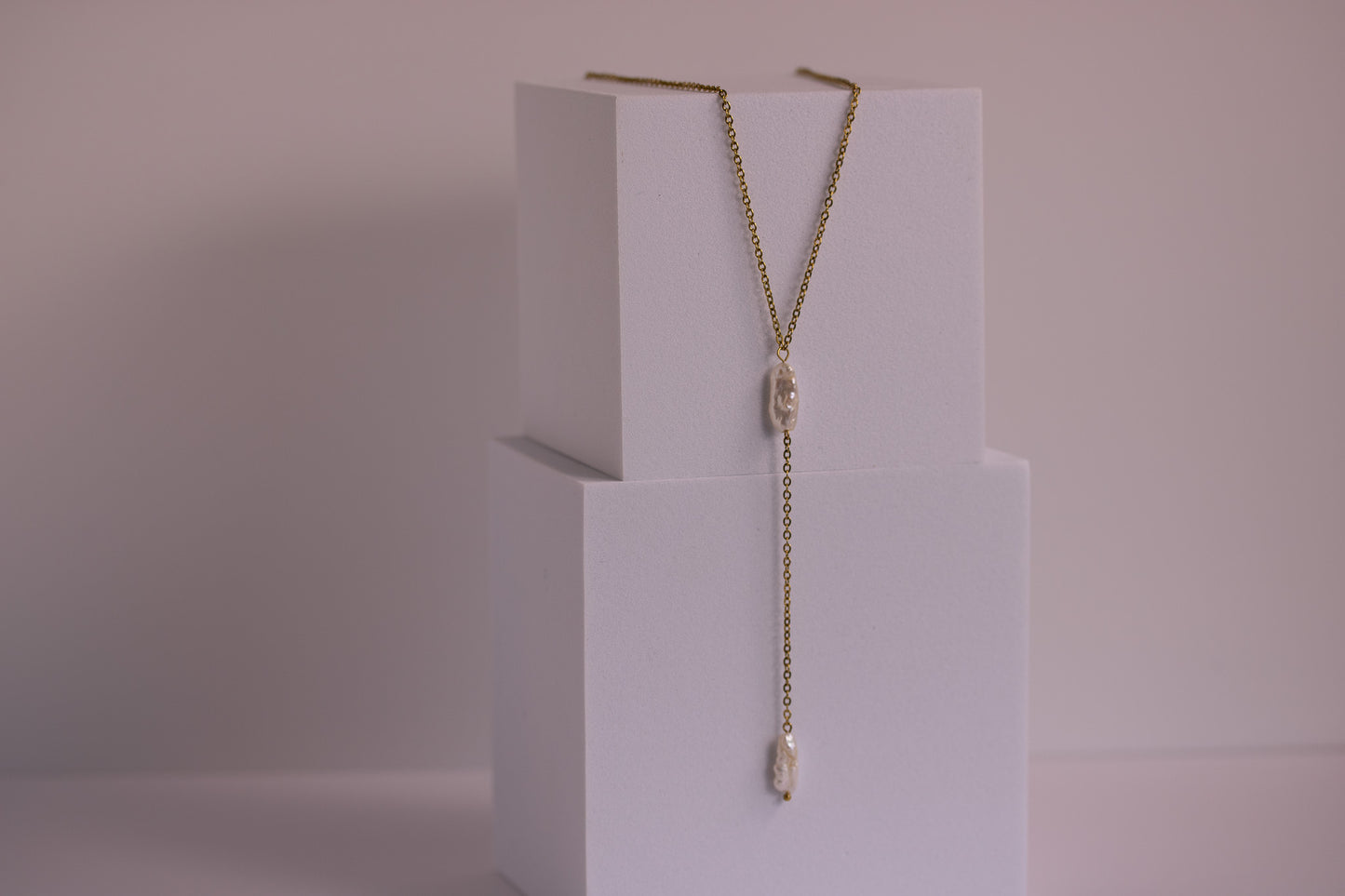 Luna Drip Lariat Necklace