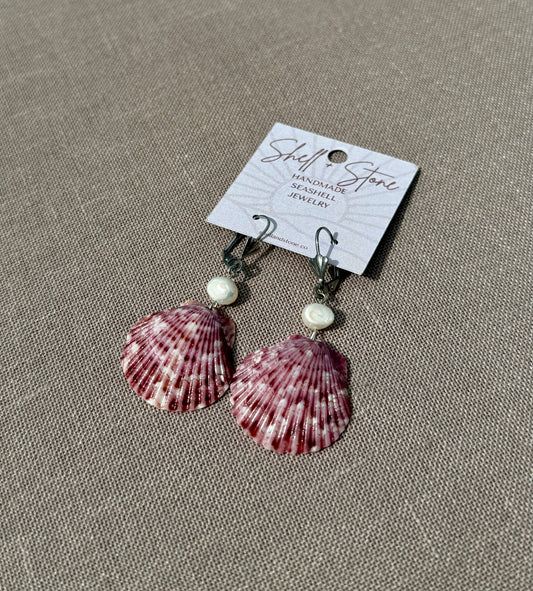 Berry Coast Shell Earrings