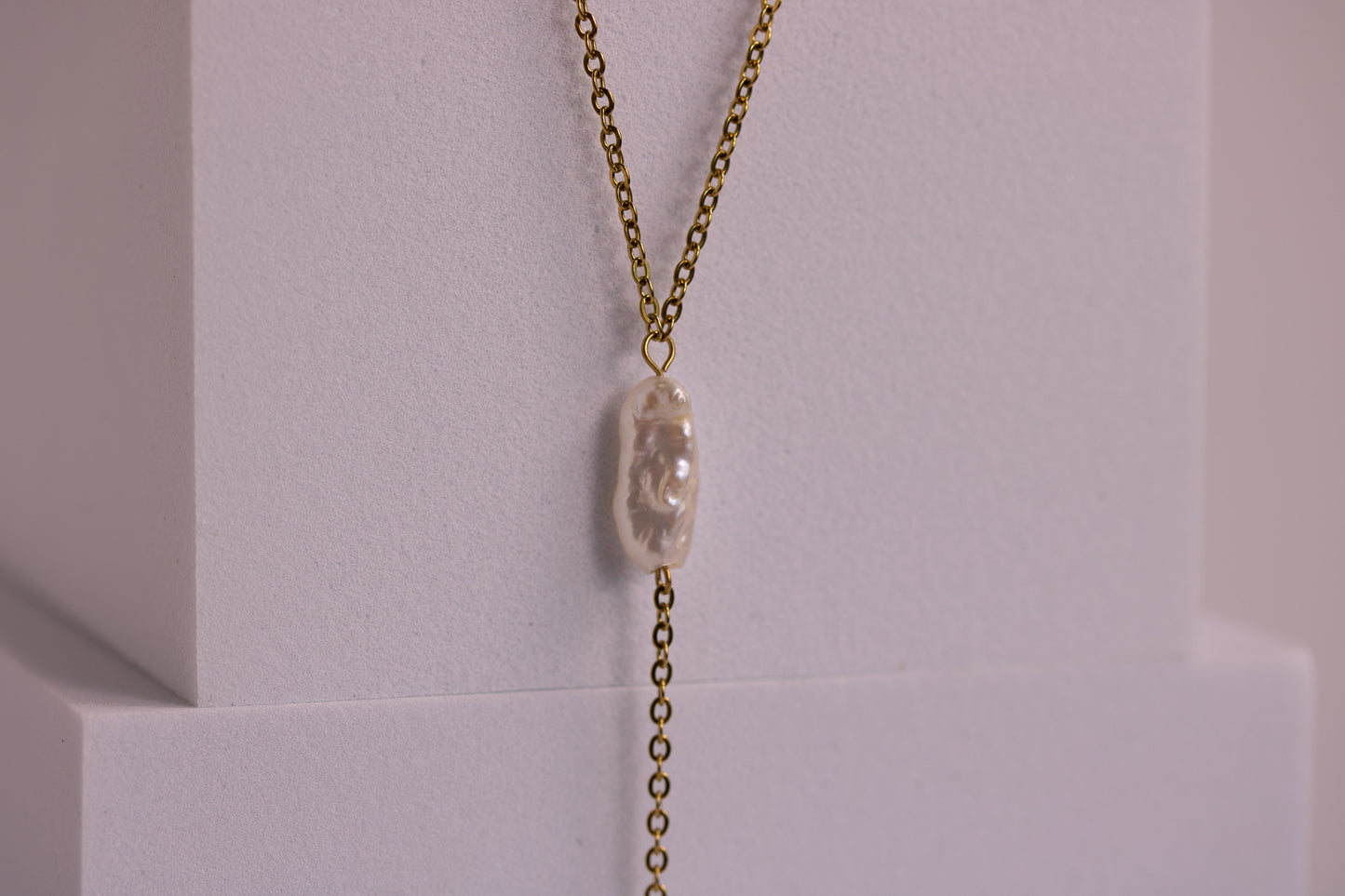 Luna Drip Lariat Necklace