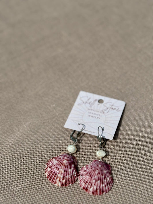 Berry Coast Shell Earrings